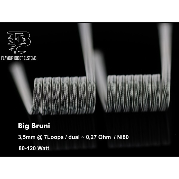 Flavour Boost Customs - BIG BRUNI 0,27 ohm Ni80 3core Alien Coil