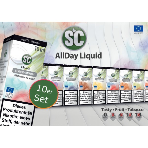 10x 10ml SC Liquid Sparset ohne Nikotin