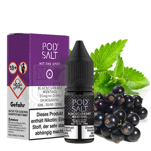 Pod Salt - Blackcurrant Menthol 20mg Nikotinsalz Liquid