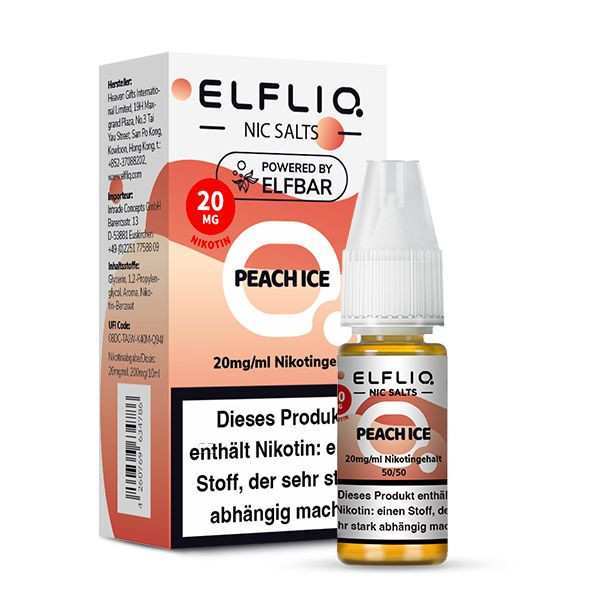 ELFBAR Liquid Peach Ice ELFLIQ Nikotinsalz Liquid 10ml