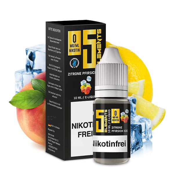 5Elements 10ml Liquid Zitrone Pfirsich Ice