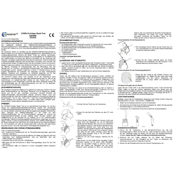 Clungene COVID-19 Antigen Corona Schnelltest für Laien